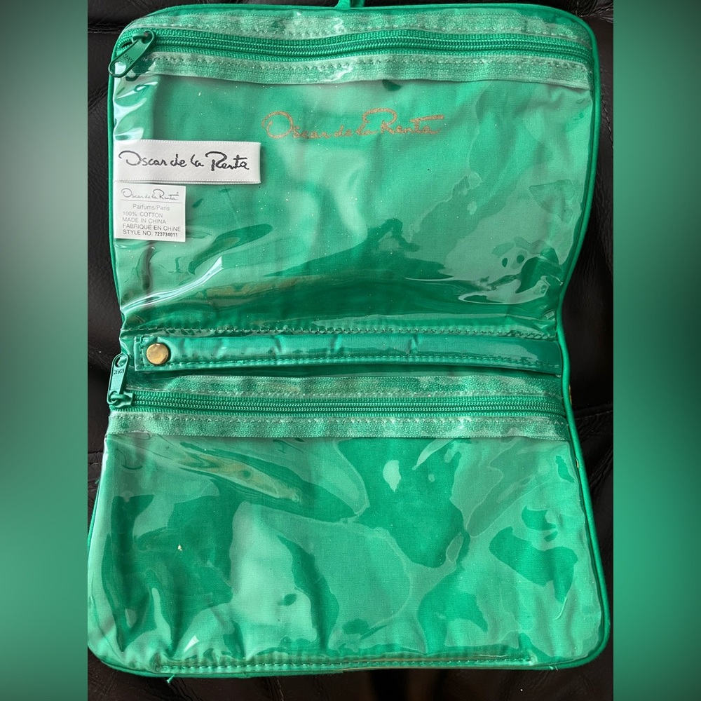 Oscar de la Renta Green Travel Bag
